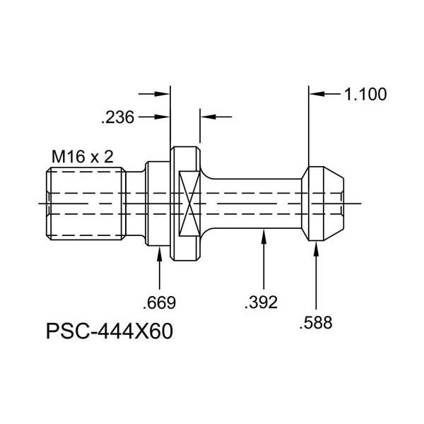 Tj Davies Co Coolant Through Retention Knob PSC-444X60 - main